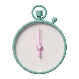 A close-up of a stopwatch on a black background.