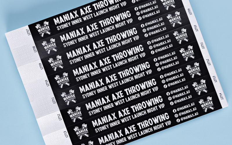 The Wristband Co. - Black Custom Printed 25mm Tyvek Wristbands